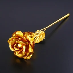 Heart Love Decorative Showpiece – Elegant Golden Rose Gift Set