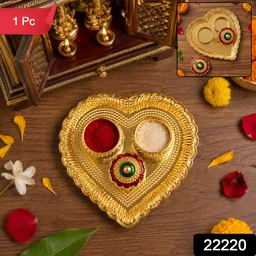 Heart Shape Kumkum Holder – Elegant Pooja Accessory for Festivals