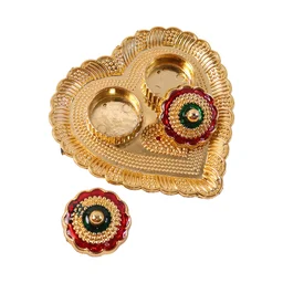 Heart Shape Kumkum Holder – Elegant Pooja Accessory for Festivals