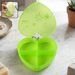 Heart Shape Pill Organizer – Compact Travel-Friendly Storage