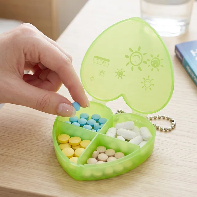 Heart Shape Pill Organizer – Compact Travel-Friendly Storage