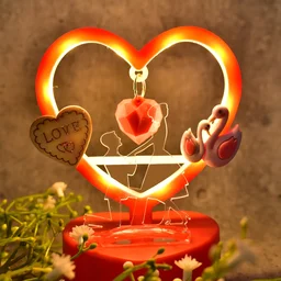 Heart-Shaped Decorative Love Showpiece – Romantic LED Table Décor