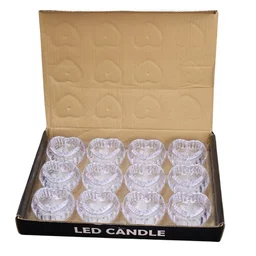 Heart-Shaped LED Flameless Candles – Set of 12 Elegant Lights