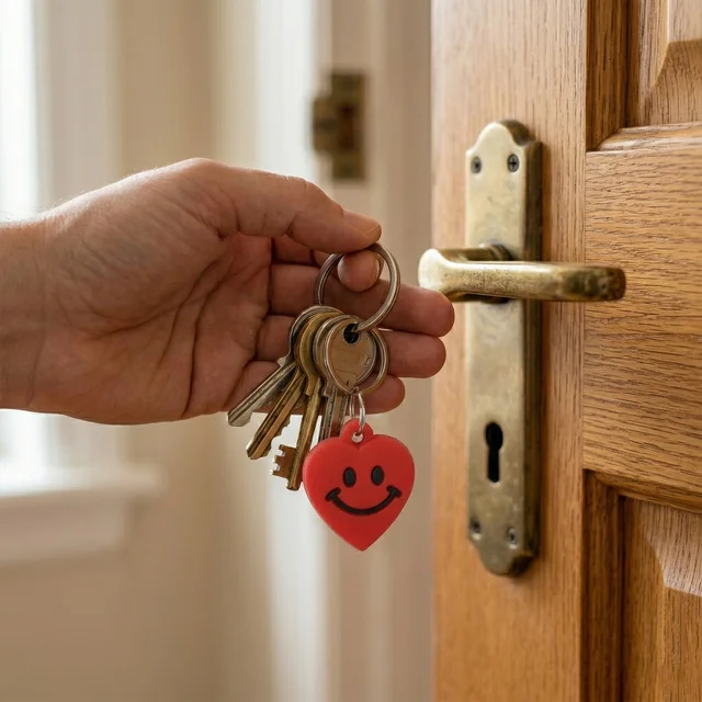 Heart-Shaped Smile Keychains – Vibrant & Durable Accessory Set