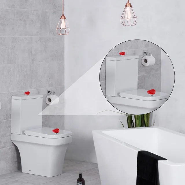Heart-Shaped Toilet Flush Button – Stylish & Durable 4 Pc Set