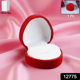 Heart-Shaped Velvet Jewellery Ring Box – Elegant Luxury Gift Case
