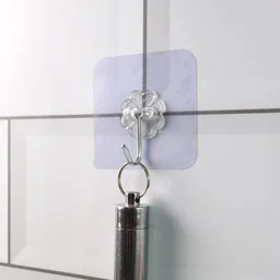 Heavy Duty Adhesive Wall Hooks – 10 Pc Transparent Set