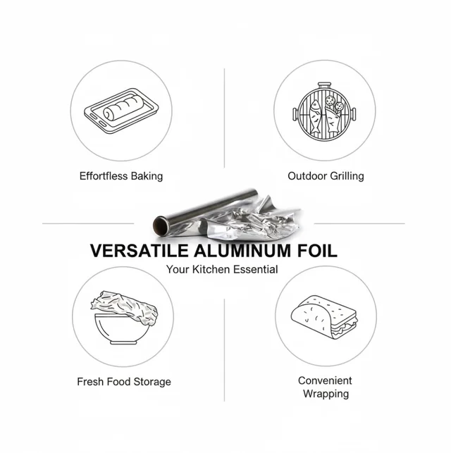 Heavy Duty Aluminum Foil Roll – Non-Stick & Thick | Bake & Dwell