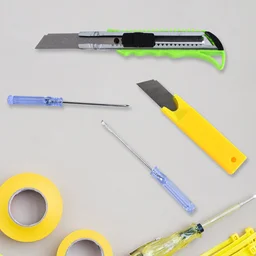Heavy Duty Cutter Knife with 2 Screwdrivers - Safe & Durable Set