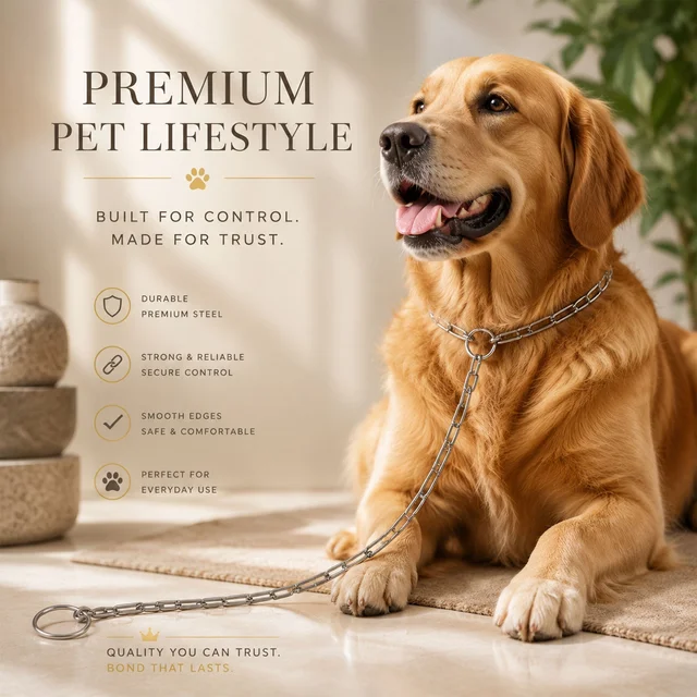 Heavy Duty Dog Chain Leash – Durable 67-inch Pet Tether for Control