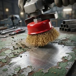 Heavy Duty Gold Wire Cup Brush – Durable Metal Cleaning Tool