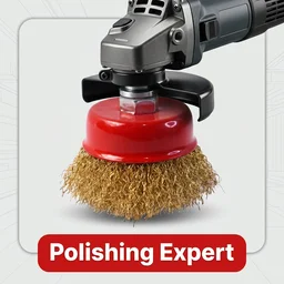 Heavy Duty Gold Wire Cup Brush – Durable Metal Cleaning Tool