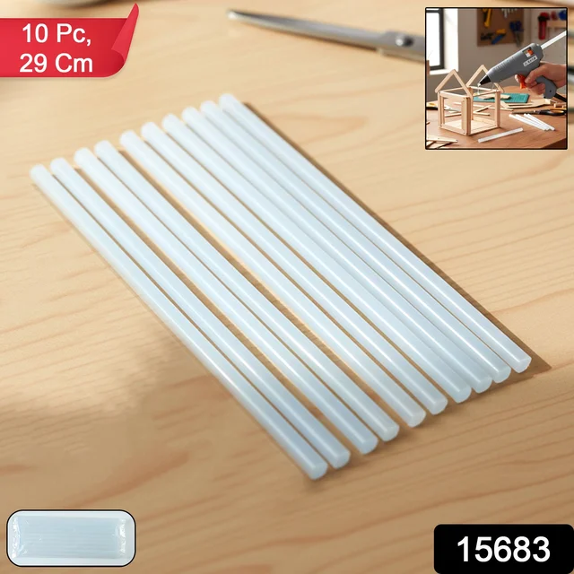 Heavy Duty Hot Melt Glue Sticks – 10 Pc Transparent 29 cm