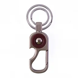 Heavy Duty Metal Key Holder – Secure Lock Carabiner & Dual Rings