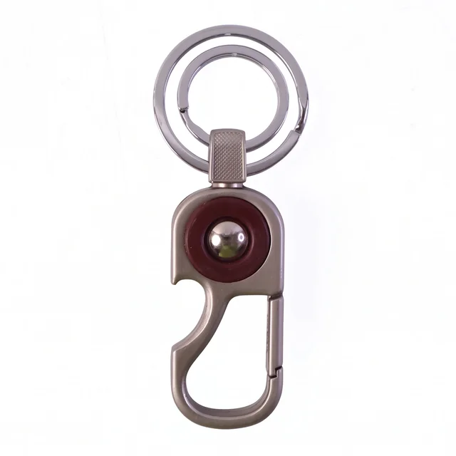 Heavy Duty Metal Key Holder – Secure Lock Carabiner & Dual Rings