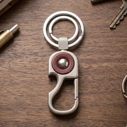 Heavy Duty Metal Key Holder – Secure Lock Carabiner & Dual Rings