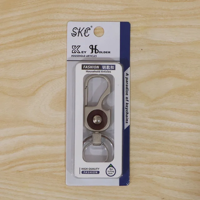 Heavy Duty Metal Key Holder – Secure Lock Carabiner & Dual Rings