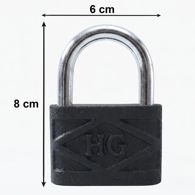 Heavy Duty Padlock – 60mm Iron Lock with 3 Keys | AutoSafeo