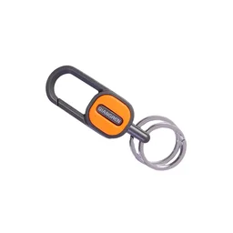 Heavy Duty Push Lock Metal Keychain – Secure Dual Ring Design