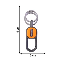 Heavy Duty Push Lock Metal Keychain – Secure Dual Ring Design