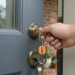 Heavy Duty Push Lock Metal Keychain – Secure Dual Ring Design