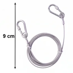 Heavy Duty Steel Clothesline – 5 Meter Wire Rope with Carabiner Hooks