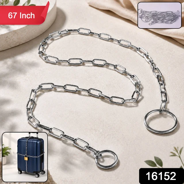 Heavy Duty Steel Luggage Lock Chain – 67 Inch Anti-Theft Travel Security