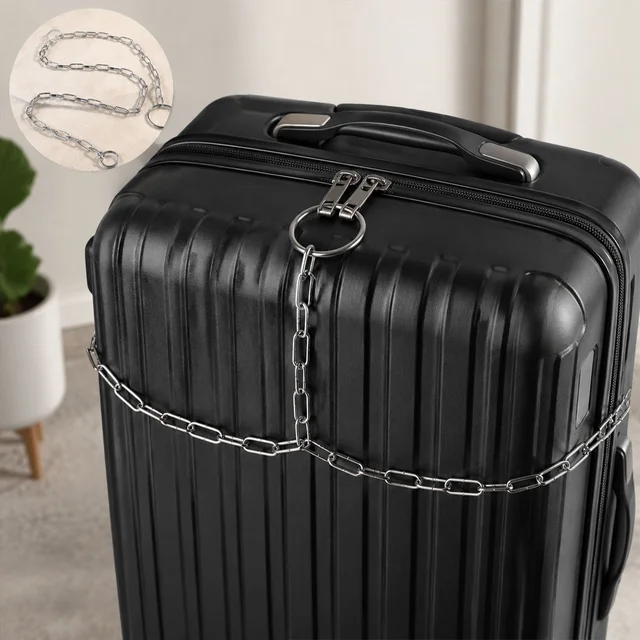Heavy Duty Steel Luggage Lock Chain – 67 Inch Anti-Theft Travel Security