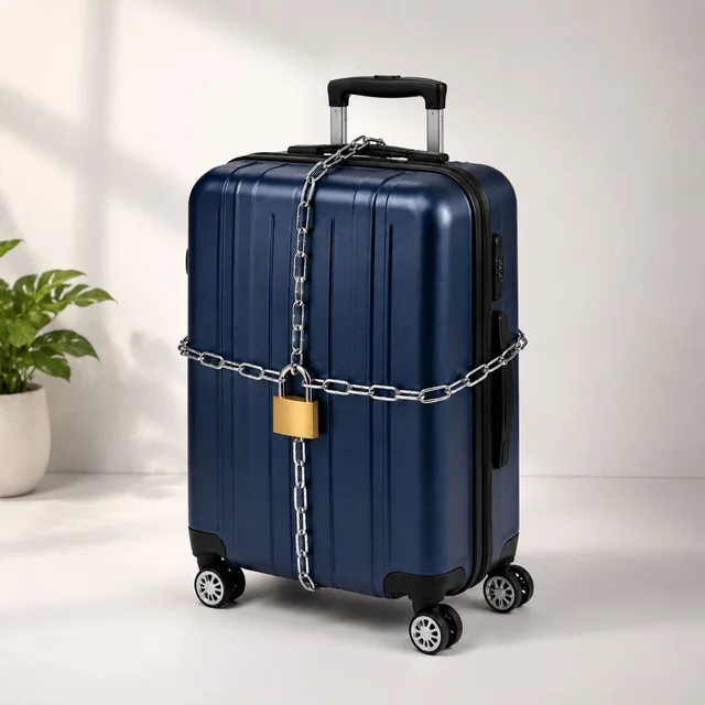 Heavy Duty Steel Luggage Lock Chain – 67 Inch Anti-Theft Travel Security