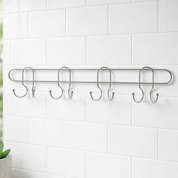 Heavy Duty Wall Mounted Hook Rack – Durable Stainless Steel Organizer