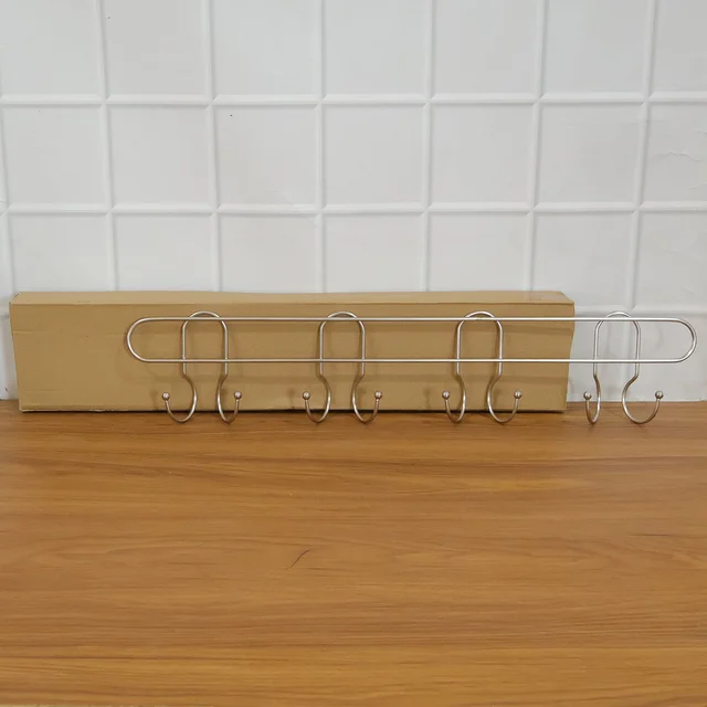 Heavy Duty Wall Mounted Hook Rack – Durable Stainless Steel Organizer