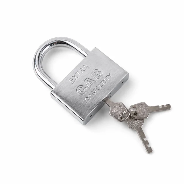 Heavy Steel Padlock – 70mm Square, Hardened Shackle, 3 Keys | Styleva