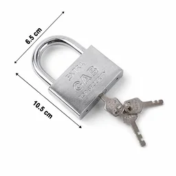 Heavy Steel Padlock – 70mm Square, Hardened Shackle, 3 Keys | Styleva