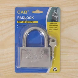 Heavy Steel Padlock – 70mm Square, Hardened Shackle, 3 Keys | Styleva