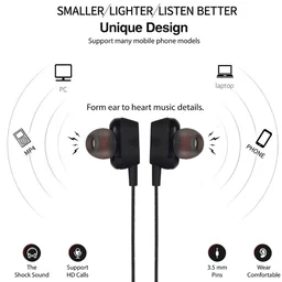 High Bass Earphones – Clear Sound with Built-in Mic & Comfort