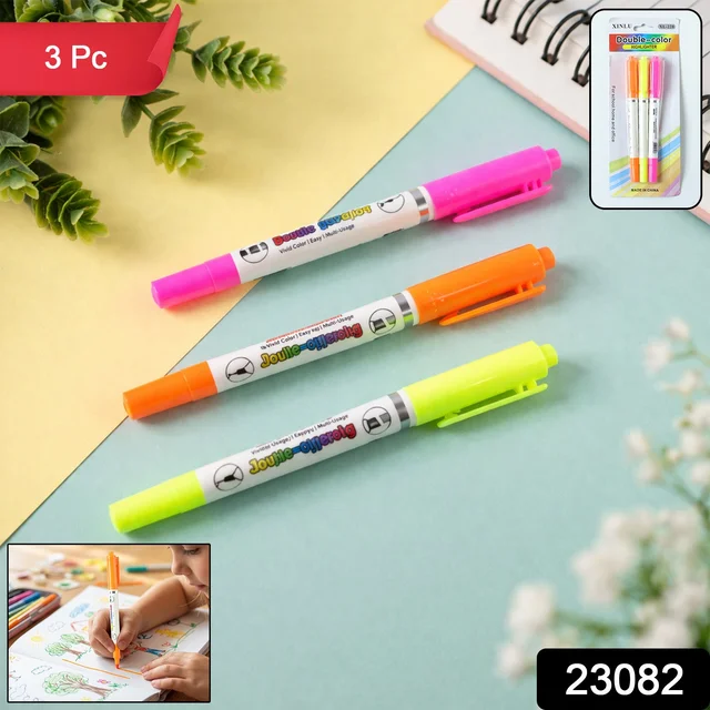 Highlighter Marker Pens – Vibrant Dual Tip for Notes & Drawing