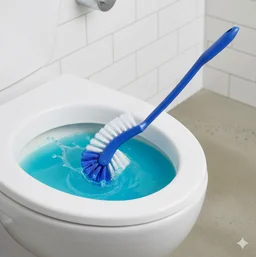Hockey Stick Toilet Brush – Ergonomic 2-in-1 Cleaner | Velvet Wipe