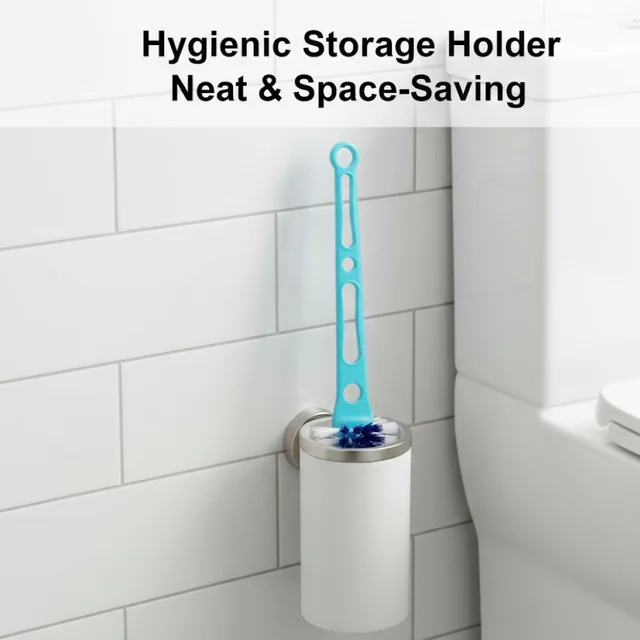 Hockey Stick Toilet Brush – Ergonomic 2-in-1 Cleaner | Velvet Wipe