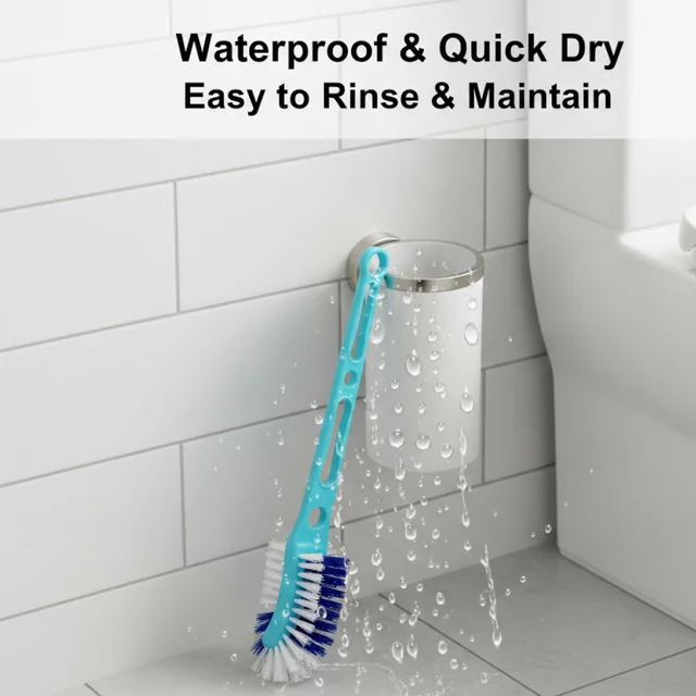 Hockey Stick Toilet Brush – Ergonomic 2-in-1 Cleaner | Velvet Wipe