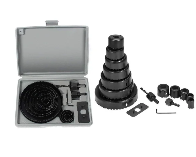 Hole Saw Drill Bit Set – 16 Pcs HSS Wood & Metal | BoltForce