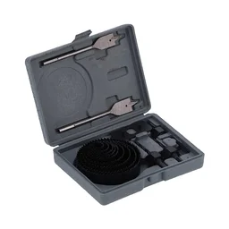 Hole Saw Kit – Carbon Steel 18 Pcs Set for Wood & Plastic | BoltForce
