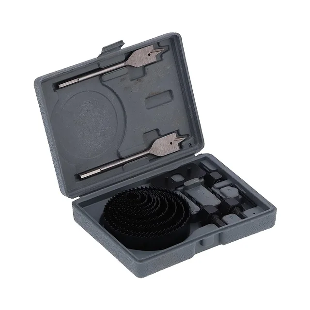 Hole Saw Kit – Carbon Steel 18 Pcs Set for Wood & Plastic | BoltForce