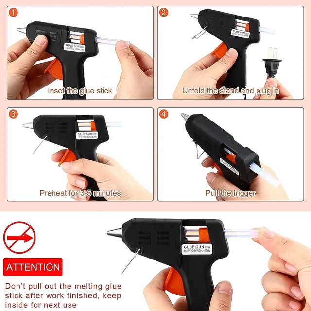 Hot Melt Glue Gun – 40W Rapid Heating for Precise Crafting