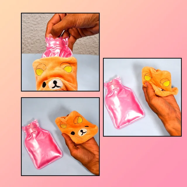 Hot Water Bag for Pain Relief, Soft Cover & Portable Design