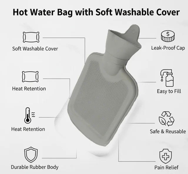 Hot Water Bag – Leak-Proof Relief for Pain & Cramps | Velvet Wellness