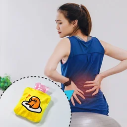 Hot Water Bag – Yellow Duck Cover for Pain Relief & Warmth | FitFuzion