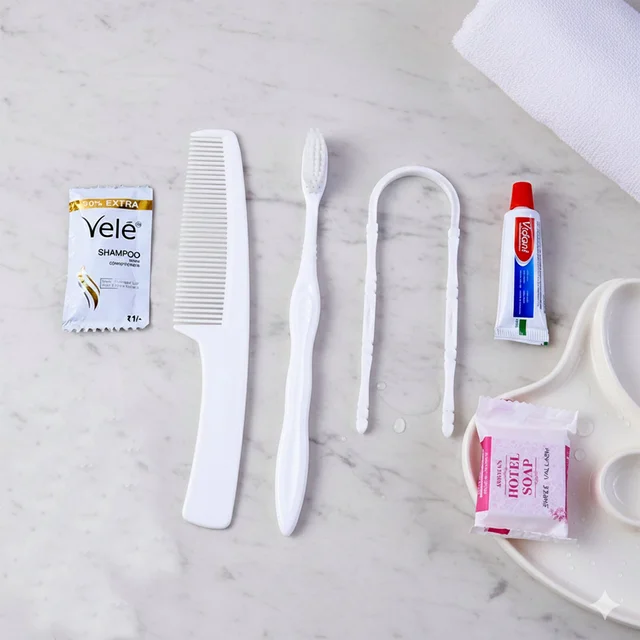 Hotel Guest Toiletry Kit – Complete 6-in-1 Travel & Hygiene Set