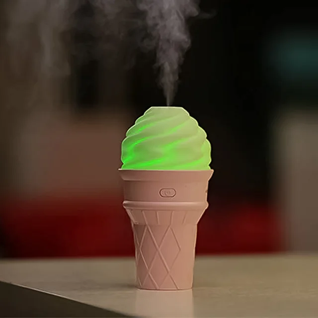 Ice Cream Cone Humidifier – Portable Air Freshener with LED