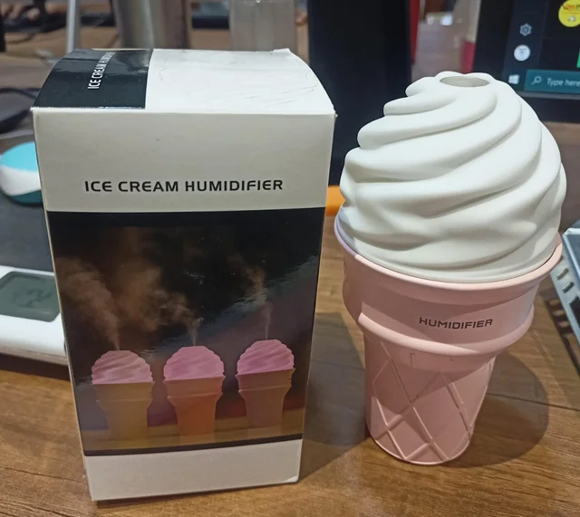 Ice Cream Cone Humidifier – Portable Cool Mist Air Freshener