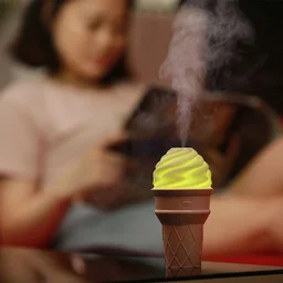 Ice Cream LED Humidifier – Portable Air Moisturizer & Fragrance Diffuser